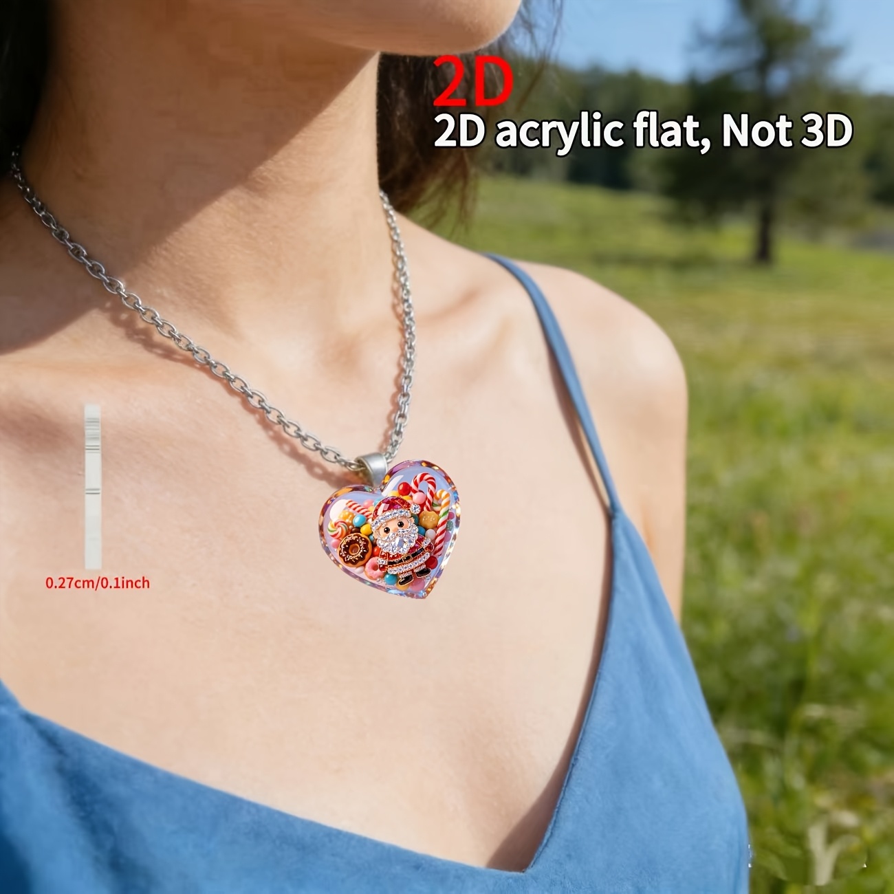 Acrylic Mouse with Crown Pattern Necklace for Women
